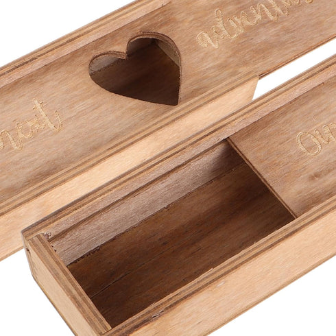 PERSELOSO Wooden Pregnancy Test Keepsake Box with Lid Announcement Storage Container Brown Pregnancy Announcement Box