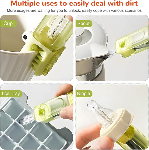 GJV 3 1 2024 Set in Cup Lid Cleaning Brush, New Portable Crevice Cleaning Brush for Baby Bottle Gap Tight Spaces Cup
