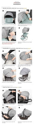 Black Car Seat Sun Shade Extender Canopy