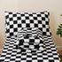 Set 4 Set Set KAREVER Grid Toddler Bedding Black White Checkered Pieces Crib Bed Kids Pliad Comforter