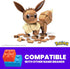 Build & Show Eevee Mega Pokémon Building Toys Set, 215 Pieces, 4 Inches Tall, Articulated for Kids