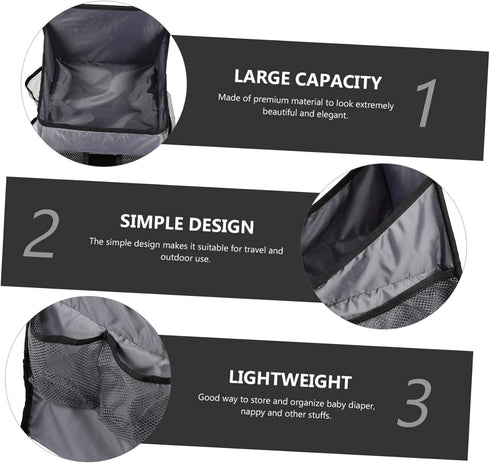 LIFKOME Baby Diaper Organizer Caddy Hanging Diaper Storage Bag Multi Pockets Waterproof Fabric for Crib and Changing