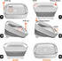 2.6 Gal(10L) GIMWA Collapsible Wash Basin for Baby Bottles, Gray Space-Saving Collapsible Dish Basin with Drain Plug