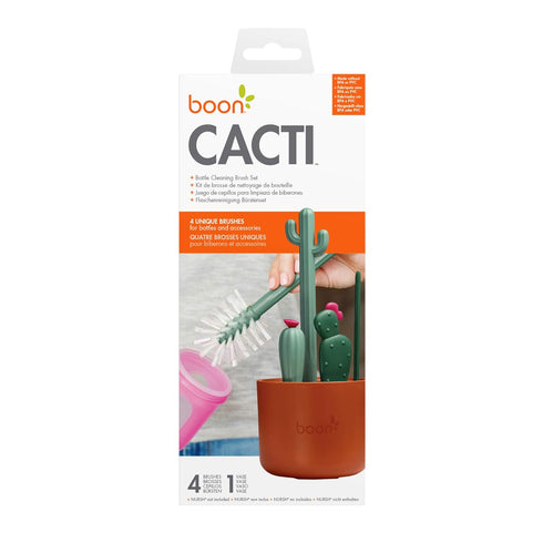 Set, 4 Set Boon Cacti Bottle Cleaning Brush Terracotta , Piece