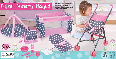 Lissi 5 Piece Doll Deluxe Nursery Play Set - with Accessories