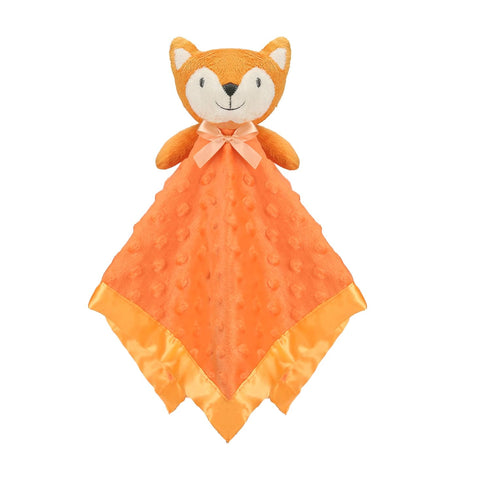 Pro Goleem Fox Security Blanket, Orange Soft Baby Lovey Unisex Snuggle Toy Stuffed Animal for Newborns