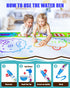 2 1 Mat,60 40 Inch Backpack,Hopscotch 3-12 in Water Doodle x Extra Large Drawing Mat with Rug Design on