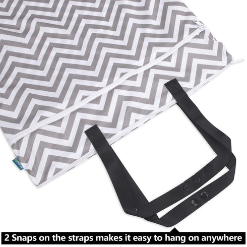 Teamoy Travel Hanging Wet Dry Bag - 24.7 x 18 inches for Cloth Diapers Organizer Tote Bag