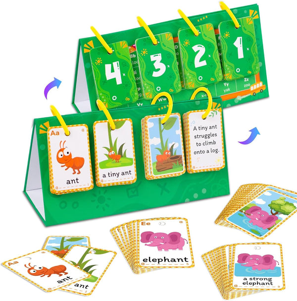 Lachilly Sentence Building Flip Chart, 26 Sentence Builder Game for Vocabulary & Grammar Training