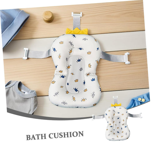 Bath Cushion for Newborns Bathtub Mat Supportive Floating Seat Soft Breathable Non-Slip Tub Holder Head Neck Back