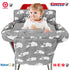2-in-1 Love&go Soft Pillow Attached Shopping Cart and High Chair Cover for Baby, Cotton Padded Cart Cover, Fold'n Roll