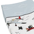 Sweet Jojo Designs Vintage Airplane Boy Baby Nursery Changing Pad Cover - Grey Yellow Orange Red White and Blue