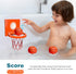 Bath Toys - Bathtub Basketball Hoop for Kids, Mini Basketball Hoop with 3 Suction Cups and 4 Soft Balls