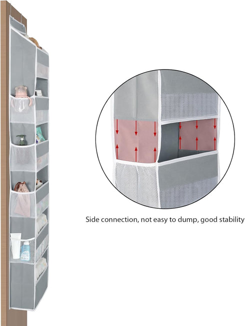 Univivi Door Hanging Organizer Nursery Closet Cabinet Baby Storage with 6 Large Compartments and 8 Side Pockets for Cosmetics, Toys and Sundries by Univivi