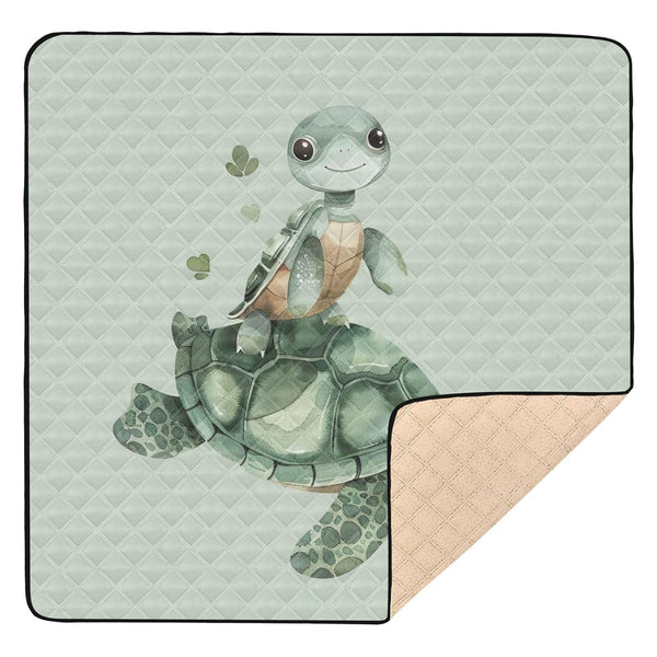 YETTASBIN Sea Turtle Baby Play Mat for Floor 50 x 50 Inch -