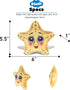 DolliBu Yellow Starfish Stuffed Animal, 5.5 Inch Plush Toy, Huggable Cuddle Gift for Kids and Toddlers.