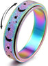 Anxiety Relief Ring Fidget Spinner Ring Stress Relief Toy Stainless Steel Spinner