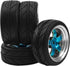 2.59in Rubber Tires & 12mm Hex Plastic Wheel Rims Set for Traxxas Kyosho HPI Tamiya Associated 1/10 RC Car