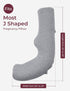 Momcozy Momcozy Pregnancy Pillow Cover J Shaped, Pregnancy Body Pillowcase Removable, Soft & Machine Washable