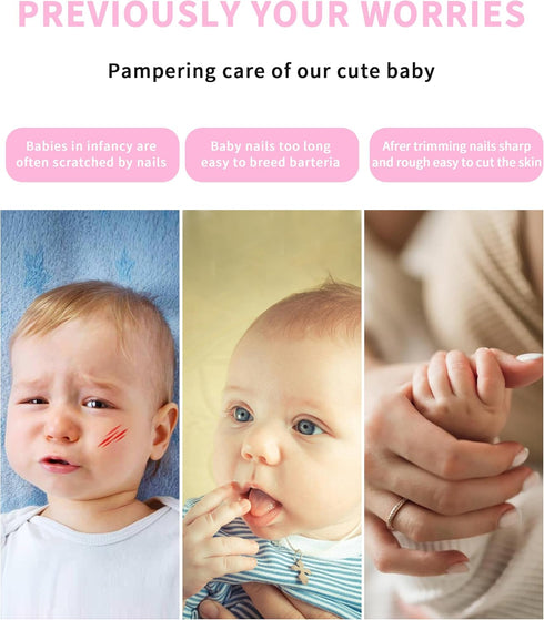 Trimmer 6 1 Baby Nail Electric,Nail Clippers File for Baby No Sharp Claws Hurt, in with Light Safety Cutter for Newborn