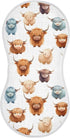 KEIGE 2Pcs Girls,11x22in,A110858 Cute Highland Cow Pattern Burp Cloth,Unisex Large Absorbent Soft Cotton Muslin Burping