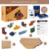 Wooden Tetra Tower Game - 32PCS Stack Attack with Building Blocks & Cards, Fun Balance Game for All