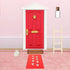 Red Tooth Fairy Door Kit With Accessories - Mini Wooden Festive Set for DIY Craft Activities and Learning Decoration