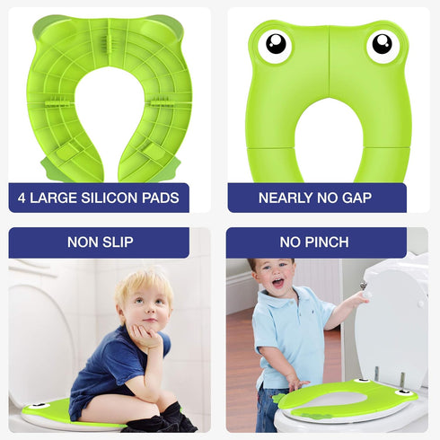 MAGTiMES Portable Folding Large Non Slip Silionce Pads Potty Training Seat for Kids Boys & Girls, Foldable Toddlers