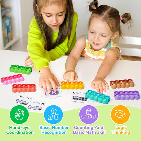 Elementary-24 20 Counting 3-5 Joycat Ten-Frame Math Learning Tools for Ten Frames and Task Cards Math Game