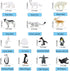 RCOMG 14PCS Mini Arctic Animal Figures, Realistic Sea Animals Toys Playset with Reindeer, Penguins, etc.
