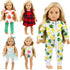 5 Sets 14-18 Inch 43cm 15 Inch Ecore Fun Baby Doll Clothes and Headbands Outfits Pjs Baby Doll Accessories for New Born