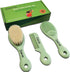3 Piece Baby Hair Brush & Comb Set for Newborns - Soft Goat Bristle Brush, Silicone Bath Brush & Plastic Comb