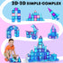 116PCS 3D 3 4 5 6 7 8 (116 AFUNX Magnetic Tiles, Magnet Building Blocks, Diamond Magnetic Blocks, Construction Stem