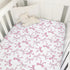 Selgkds Pink Dot Bows Baby Crib Sheets for Girls Sweet Girly Bows Soft