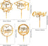 Whaline Graduation Cake Topper, Gold Acrylic Congrats Grad You Did It Table Centerpiece Sticks, 10pcs