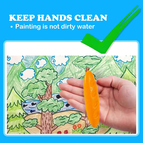 FANYUETIAN 1-3 4-8, (36) peanut crayons - washable crayon for toddlers & kids ages safe & non-toxic toddler crayons