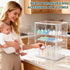 RISICULIS 3-Tier Countertop 2 Baby Bottle Organizer, Bottle Storage for with Double Magnetic Doors, Clear Plastic