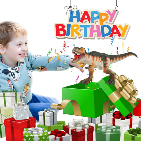Gemini & Genius 11.5 Inch Tyrannosaurus Rex Action Figure with Movable Jaw - Gifts, Stocking Stuffer, Cake Topper