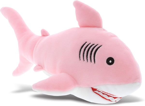 Baby Soft Plush Pink Shark Toy by DolliBu - Stuffed Animal Shark Plush for Kids, 12 Inches