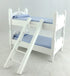 Dollhouse Miniature 1:12 Scale White and Blue Bunkbeds with Ladder, #T5350