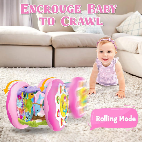 6-12 Tummy 3-6 12-18 1 2 Baby Girl Toys for Months Ocean Rotating Light Up Musical Toys Time Infant Toys Months Baby