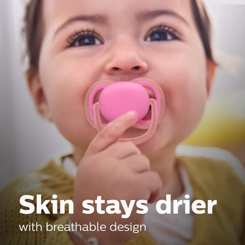 6-18 4 Pack, SCF085/09 Philips AVENT Ultra Air Pacifier, Months, Bear/paw