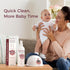 Momcozy 30 Portable Breast Pump Cleaning Spray and Breast Pump Wipes pcs