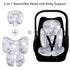 TANOFAR Infant Car Seat Head Support, Soft Baby Carseat Head & Body Support, Grey Elephant Baby Car Seat Insert Cushion