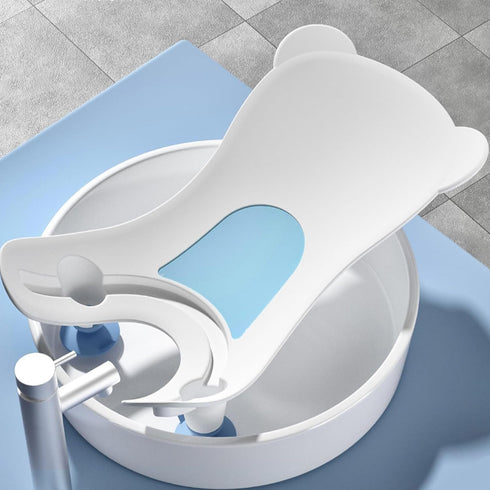 CNAFGBGG Counter Baby Sink Bath with Suction Cup, Portable Sink Baby Bath with Hanging Hole, Buttock Support Washing