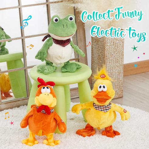 12 Houwsbaby Green Frog Toy Croaking Frog Musical Stuffed Animal Frolick Froggy Shaking and Waving Electronic