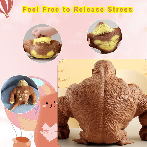 Stretchy Gorilla Fidget Toy, Stress Relieving Splat Monkey, Squishy Monkey Toy, Ideal Gifts for Kids, Birthday