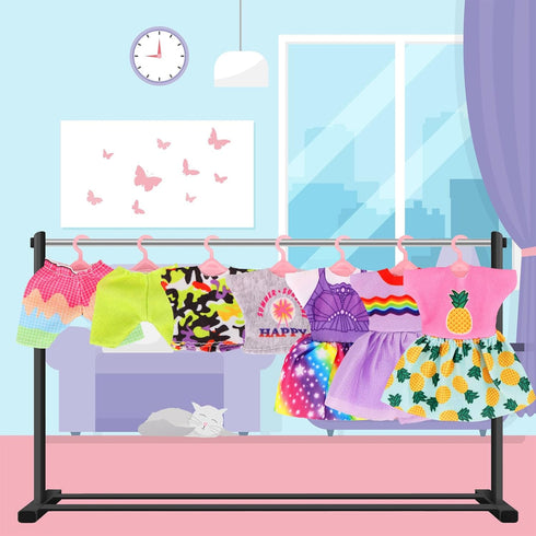 7 6 Inch 3 2 2 11.5 Inch 6" Joyfun Pcs Girl Doll Clothes Pieces Dress, Pieces Outfits and pcs Shoes for Girl's Sister