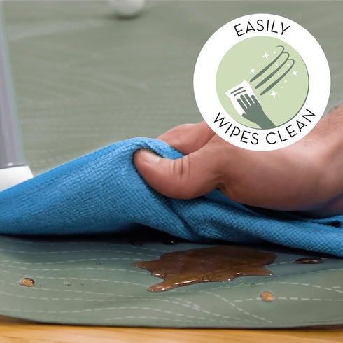 42 Inches 42 Inches, S&T INC. Baby Splat Mat for Under High Chair, Water Resistant Floor Mat, by Sage Needlepoint