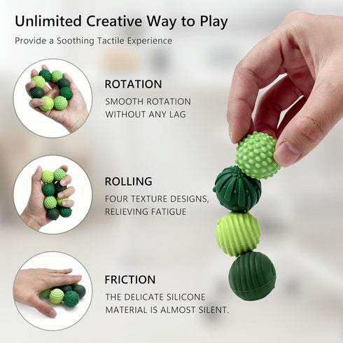 JISPUL 8Pcs Magnetic Sensory Fidget Balls, Magnet Balls Fidget Toys for Adults & Teens with ADHD, Autism, Anxiety